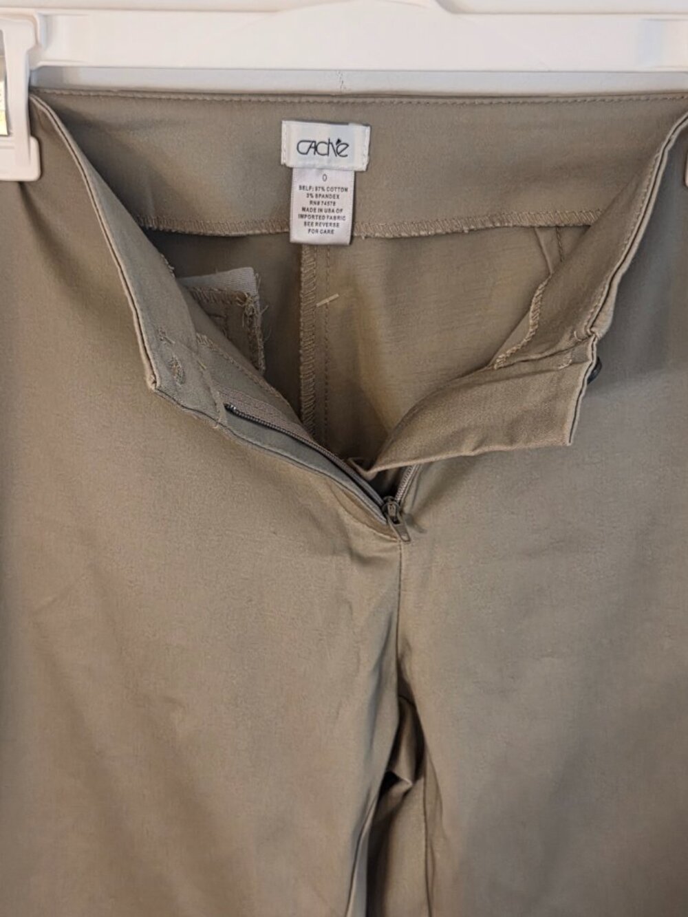 Cache Wheat Color Straight Leg Pants - Picture 3 of 5